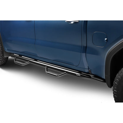 N-Fab | Nerf Step-Cab Len(2Stps)-19(NewBody)-24 Silv/Sierra 1500/20-24HD Crew-GlossBlk | C1980CC