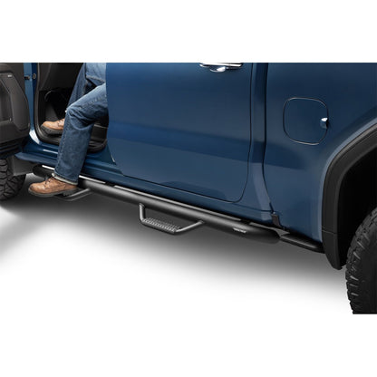 N-Fab | Nerf Step-Cab Len (2 Stps)-19(NewBody)-24 Silv/Sierra1500/20-24HD Crew-TXBlk | C1980CC-TX