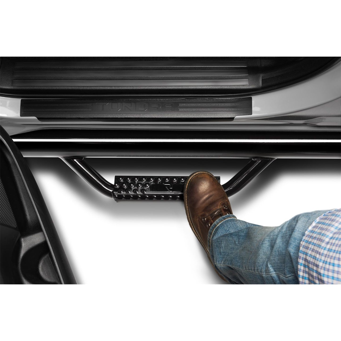 N-Fab | Nerf Step-W2W w/o Bed Acs (2 Stps)-07-21 Tundra 5ft.6 CrewMax-Gloss Blk | T0786CC