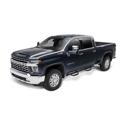 N-Fab | Nerf Step-Cab Len (2 Stps)-19(NewBody)-24Silv/Sierra1500/20-24HD Dbl-GlossBlk | C1971QC