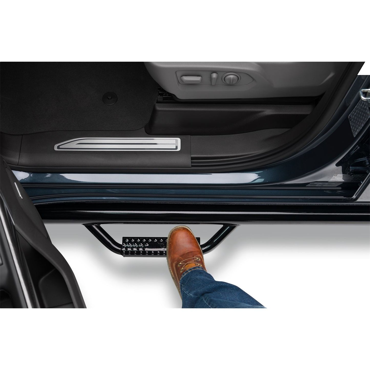 N-Fab | Nerf Step-Cab Len (2 Stps)-17-19 Silv/Sierra HD Crew-Gloss Blk | C1775CC