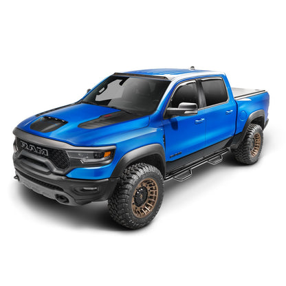 N-FAB D1980CC Nerf Step-Cab Len-19-24 for Ram 1500 Crew-Gloss Blk