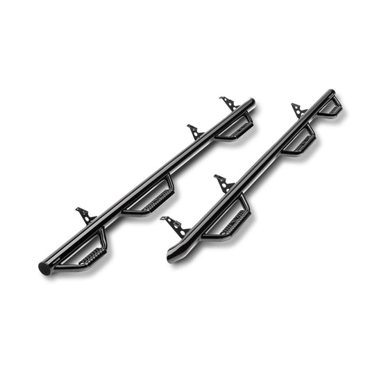 N-Fab | Nerf Step-W2W w/Bed Acs (3 Stps)-01-06 (07 Cls) Silv/Sierra 8ft.Crew-GlossBlk | C01115CC-6
