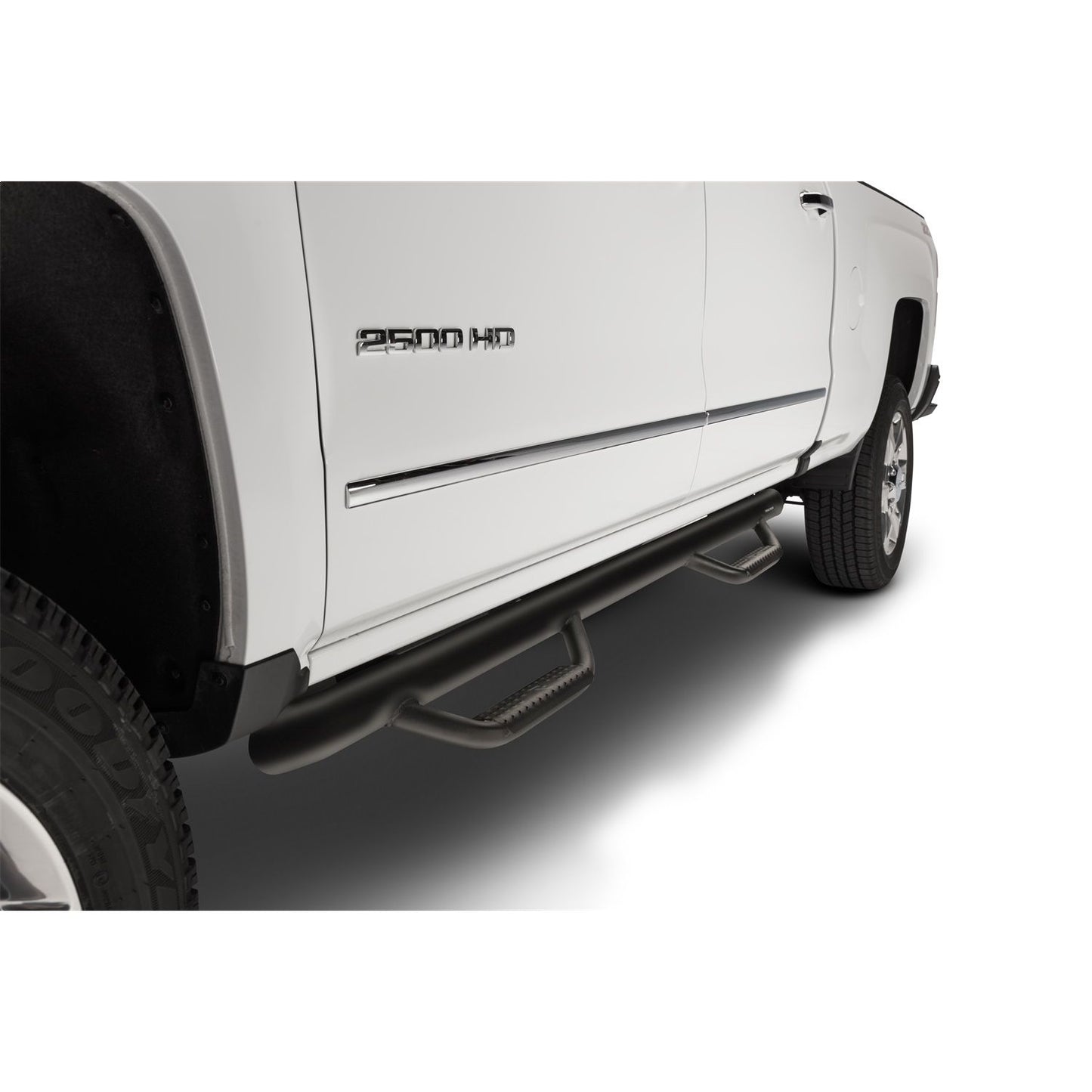 N-Fab | Nerf Step-W2W w/Bed Acs (3 Stps)-17-24 F250/350/450 8ft. Crew DRW-TX Blk | F17114CC-6-TX