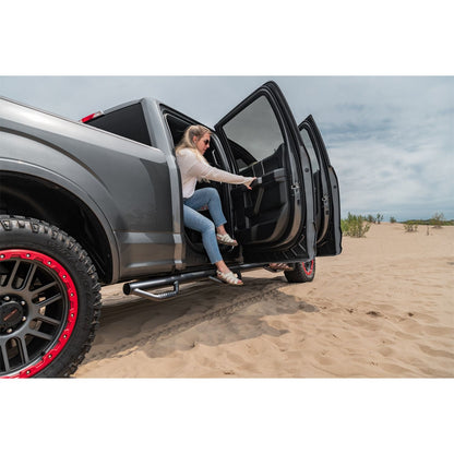 N-Fab | Nerf Step-W2W w/Bed Acs (3 Stps)-15-24 F150 5ft.7in. SuperCrew-TX Blk | F1596CC-6-TX