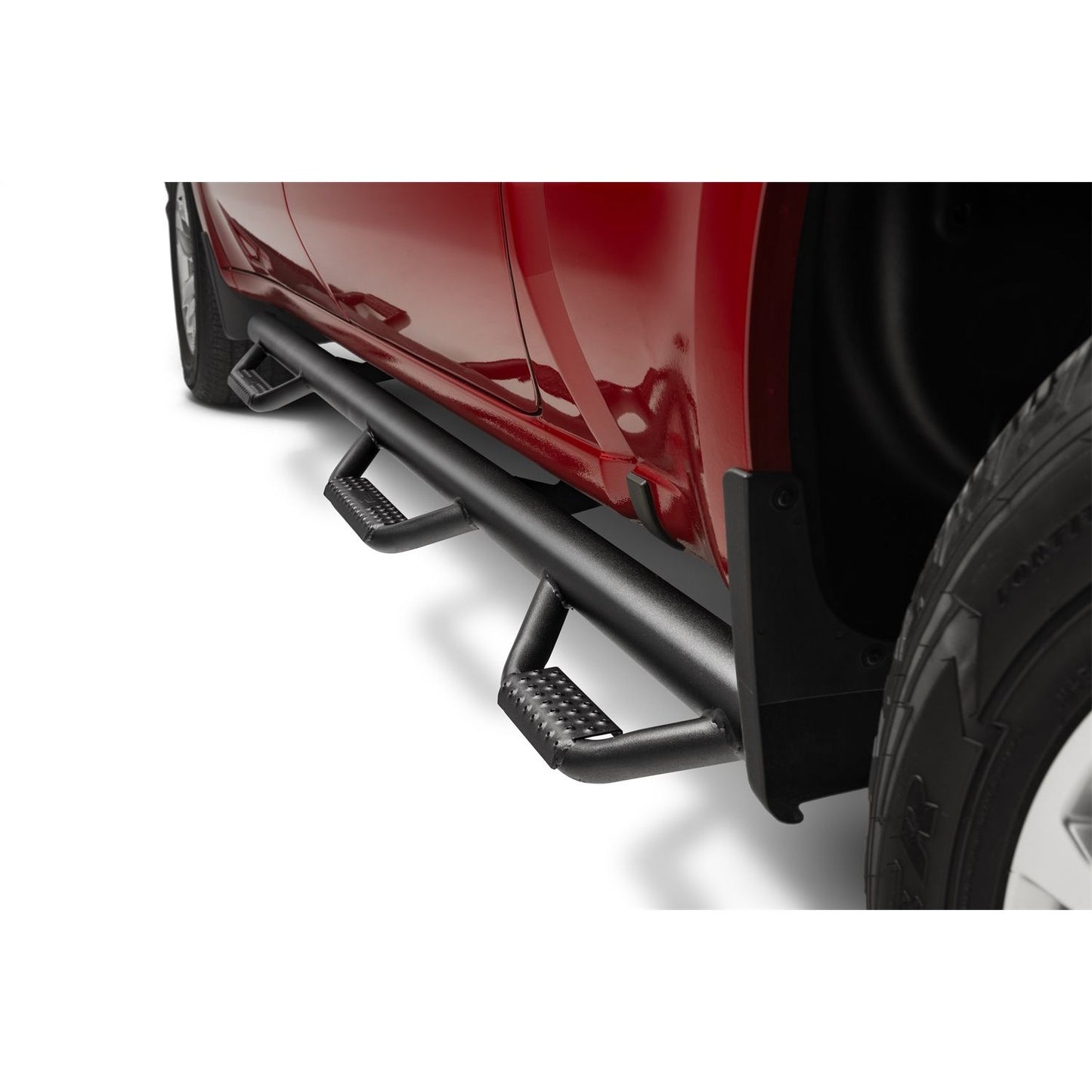 N-Fab | Nerf Step-W2W w/Bed Acs (3 Stps)-19 (New Body)-24 Silv/Sierra 5ft.9in.Crew-TXBlk | C1996CC-6-TX
