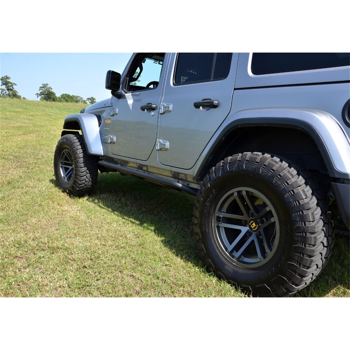 N-Fab | TrailSlider-Cab Len (2 Steps)-07-18 Wrangler JK 4Dr-TX Blk | TSJ074-TX