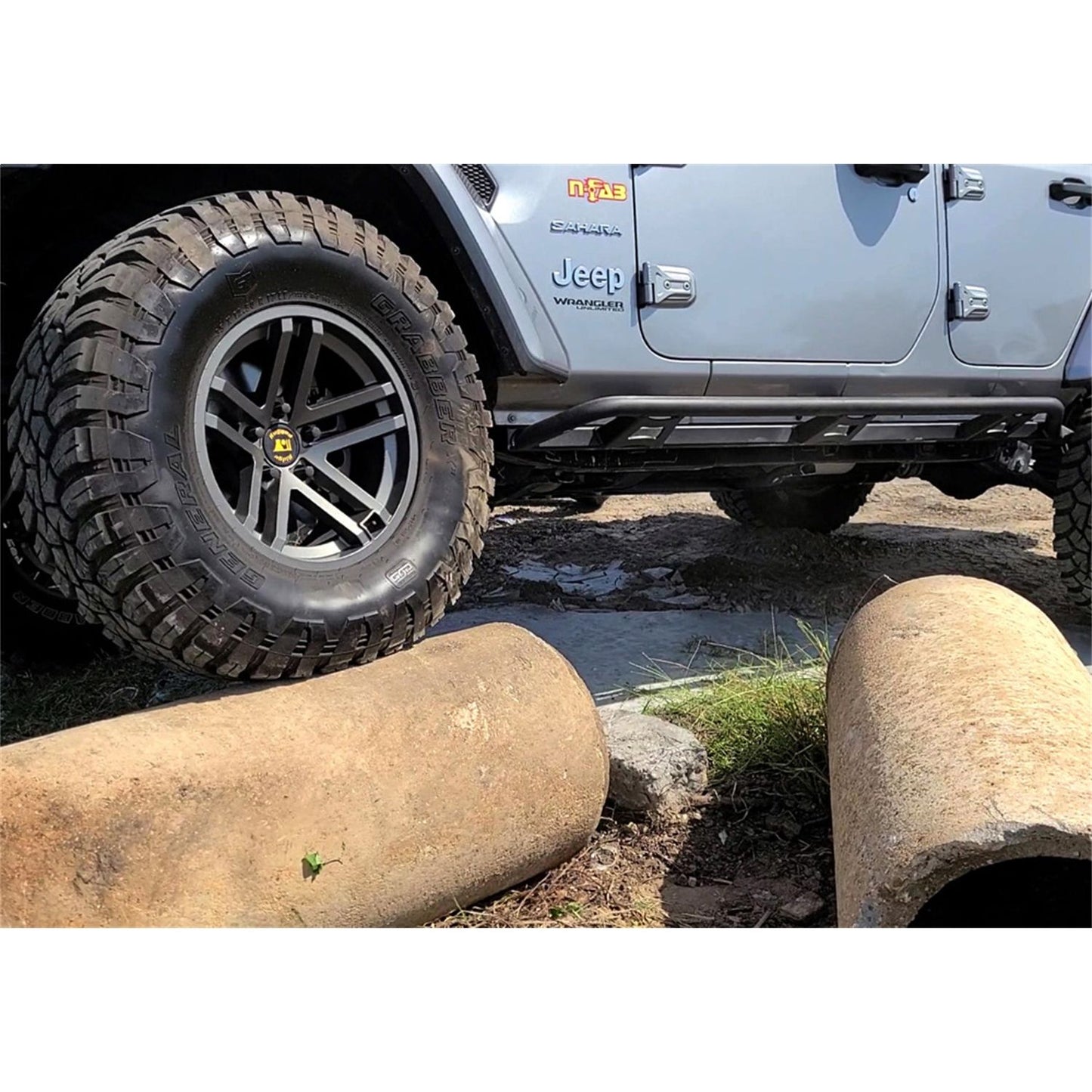 N-Fab | TrailSlider-Cab Len (2 Steps)-07-18 Wrangler JK 4Dr-TX Blk | TSJ074-TX