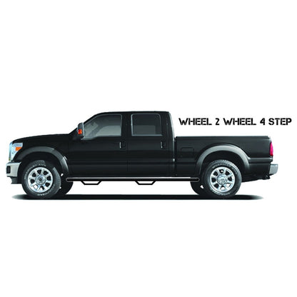 N-Fab | Nerf Step-W2W w/o Bed Acs (2 Stps)-07-21 Tundra 5ft.6 CrewMax-Gloss Blk | T0786CC