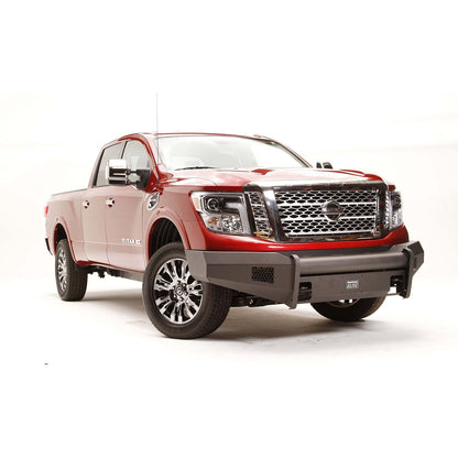 Fab Fours Elite Front Bumper 2 Stage Black Powder Coated w/Pre-Runner Guard w/Tow Hook l NT16-R3762-1