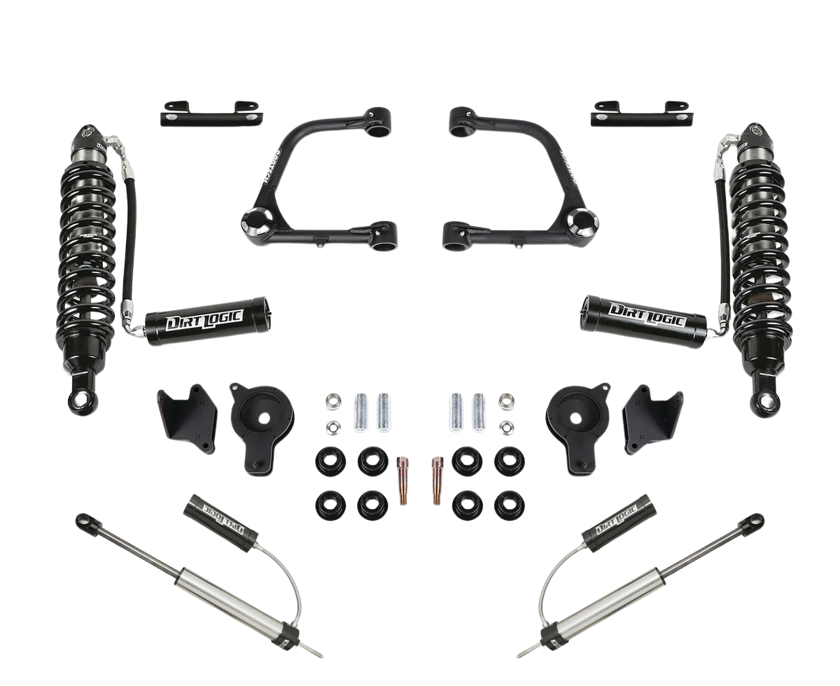 FABTECH | 3" Uni-Ball Upper Control Arm Kit – 2.5" Dirt Logic Coil Overs w/Resi and Dirt Logic 2.25" Shocks w/Resi | Toyota Tacoma | K7103DL — product image 1