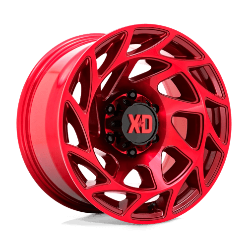 XD XD860 ONSLAUGHT Candy Red wheel showcasing aggressive design and durability for off-road adventures.