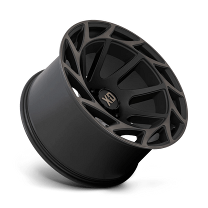 XD XD860 ONSLAUGHT Satin Black W/ Bronze Tint wheel showcasing rugged design and aggressive styling.