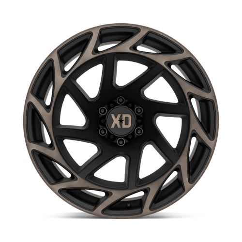 XD XD860 ONSLAUGHT Satin Black W/ Bronze Tint wheel showcasing rugged design and aggressive style.
