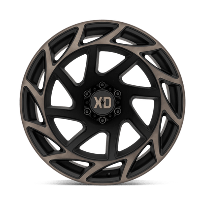 XD XD860 ONSLAUGHT Satin Black W/ Bronze Tint wheel showcasing rugged design and aggressive style.