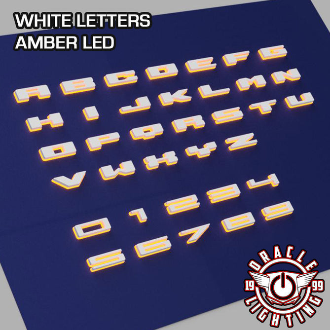 ORACLE Lighting Universal Illuminated LED Letter Badges - Amber LED (BRONCO COMBO 6X Letters)