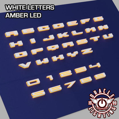 ORACLE Lighting Universal Illuminated LED Letter Badges - Amber LED (BRONCO COMBO 6X Letters)