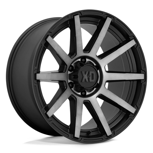 XD XD847 OUTBREAK Satin Black W/ Gray Tint - Aggressive wheel design for trucks, Jeeps, and Broncos.