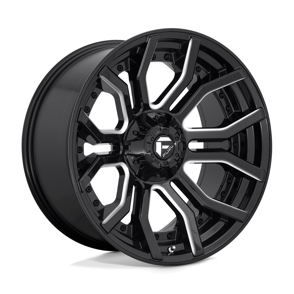 FUEL D711 RAGE Gloss Black Milled