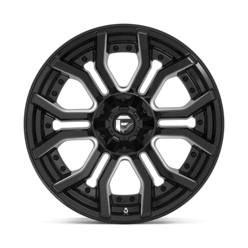 FUEL D711 RAGE Gloss Black Milled