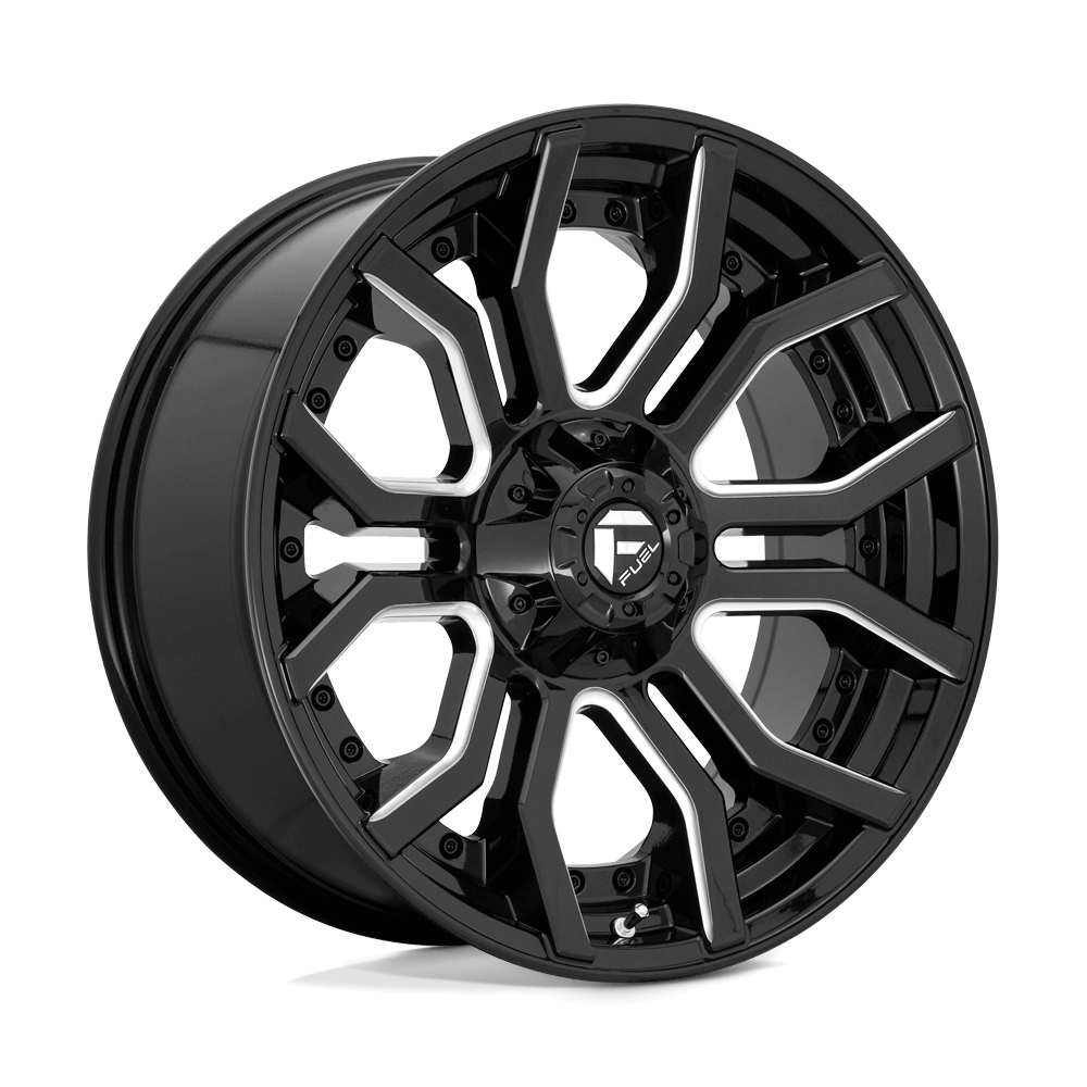 FUEL D711 RAGE Gloss Black Milled