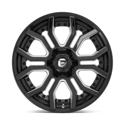 FUEL D711 RAGE Gloss Black Milled
