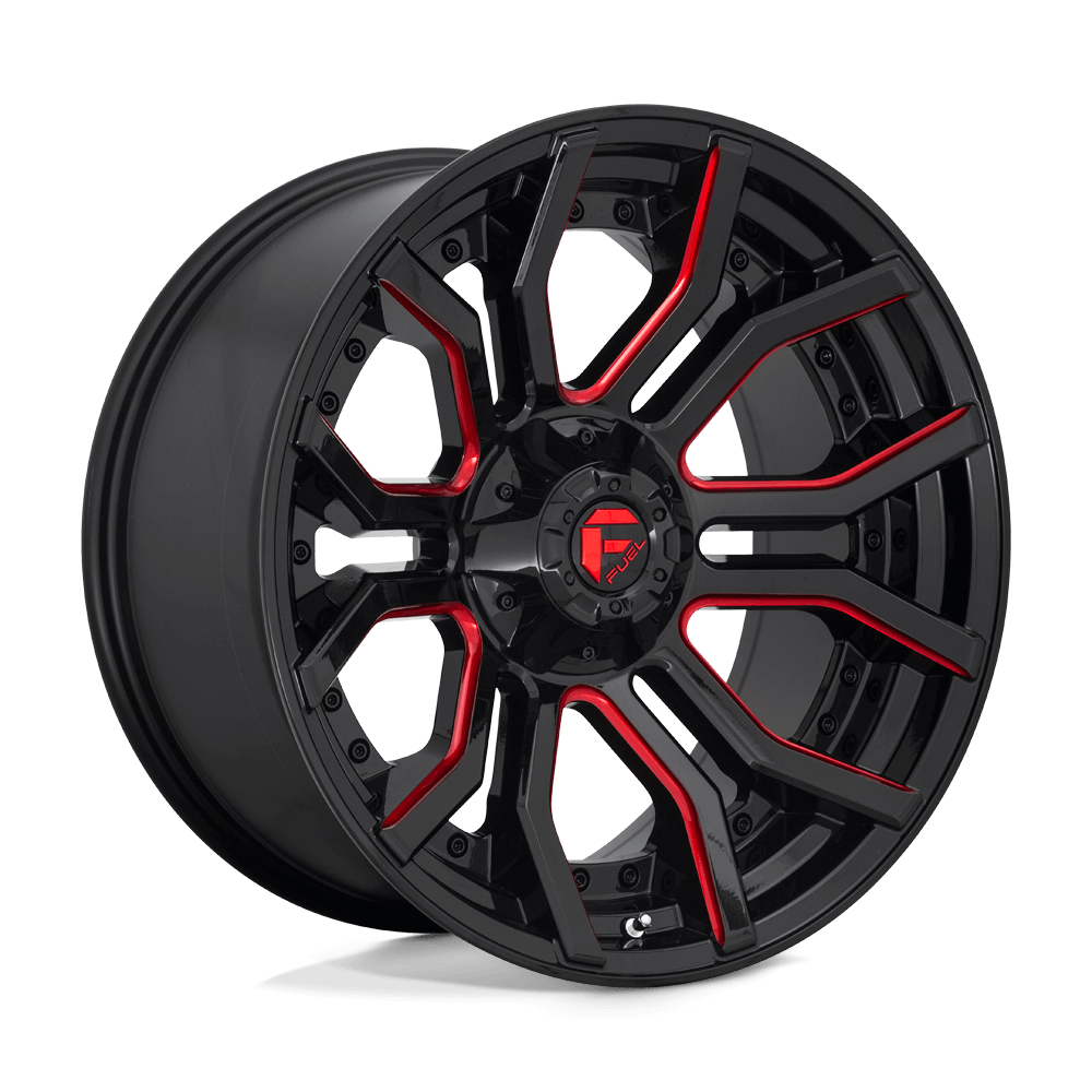 FUEL D712 RAGE Gloss Black Red Tinted Clear