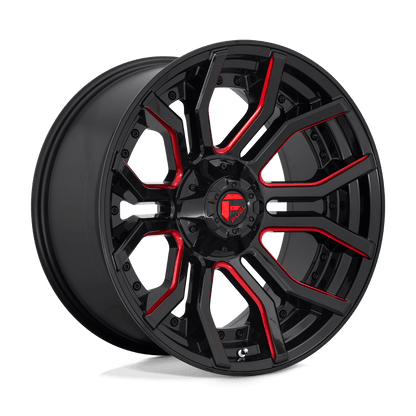 FUEL D712 RAGE Gloss Black Red Tinted Clear