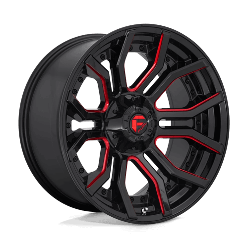 FUEL D712 RAGE Gloss Black Red Tinted Clear