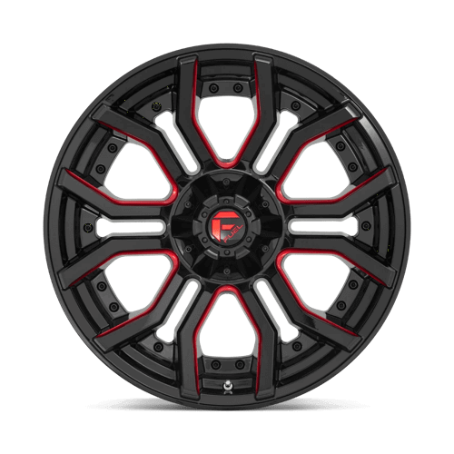 FUEL D712 RAGE Gloss Black Red Tinted Clear