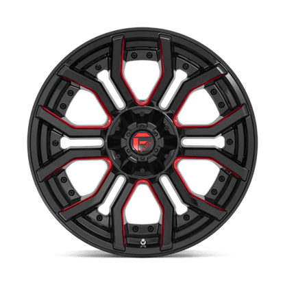 FUEL D712 RAGE Gloss Black Red Tinted Clear