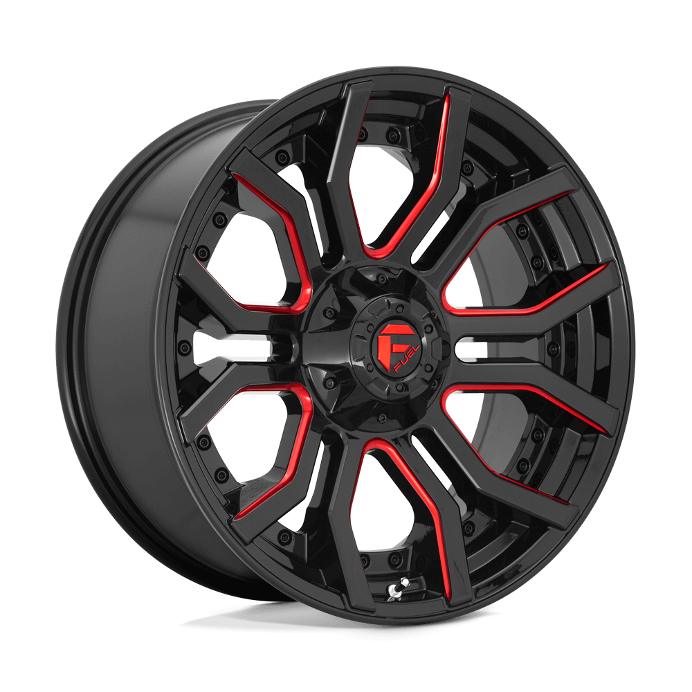 FUEL D712 RAGE Gloss Black Red Tinted Clear