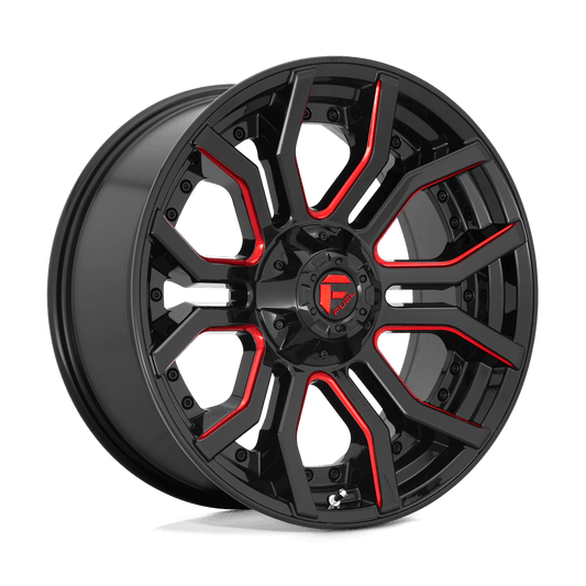 FUEL D712 RAGE Gloss Black Red Tinted Clear