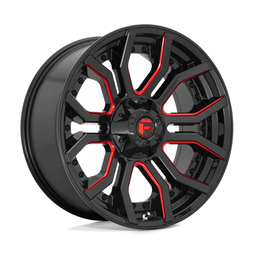 FUEL D712 RAGE Gloss Black Red Tinted Clear