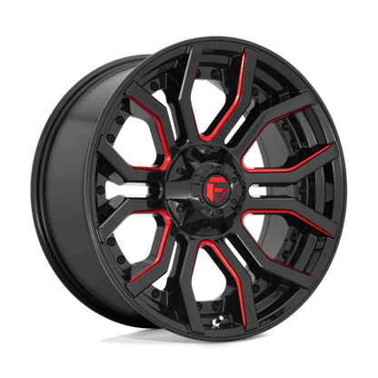 FUEL D712 RAGE Gloss Black Red Tinted Clear