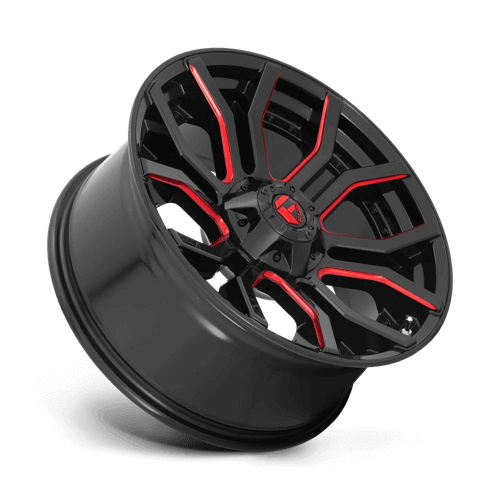 FUEL D712 RAGE Gloss Black Red Tinted Clear