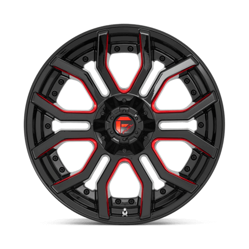 FUEL D712 RAGE Gloss Black Red Tinted Clear