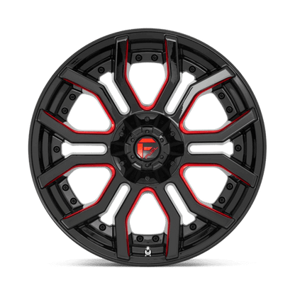 FUEL D712 RAGE Gloss Black Red Tinted Clear