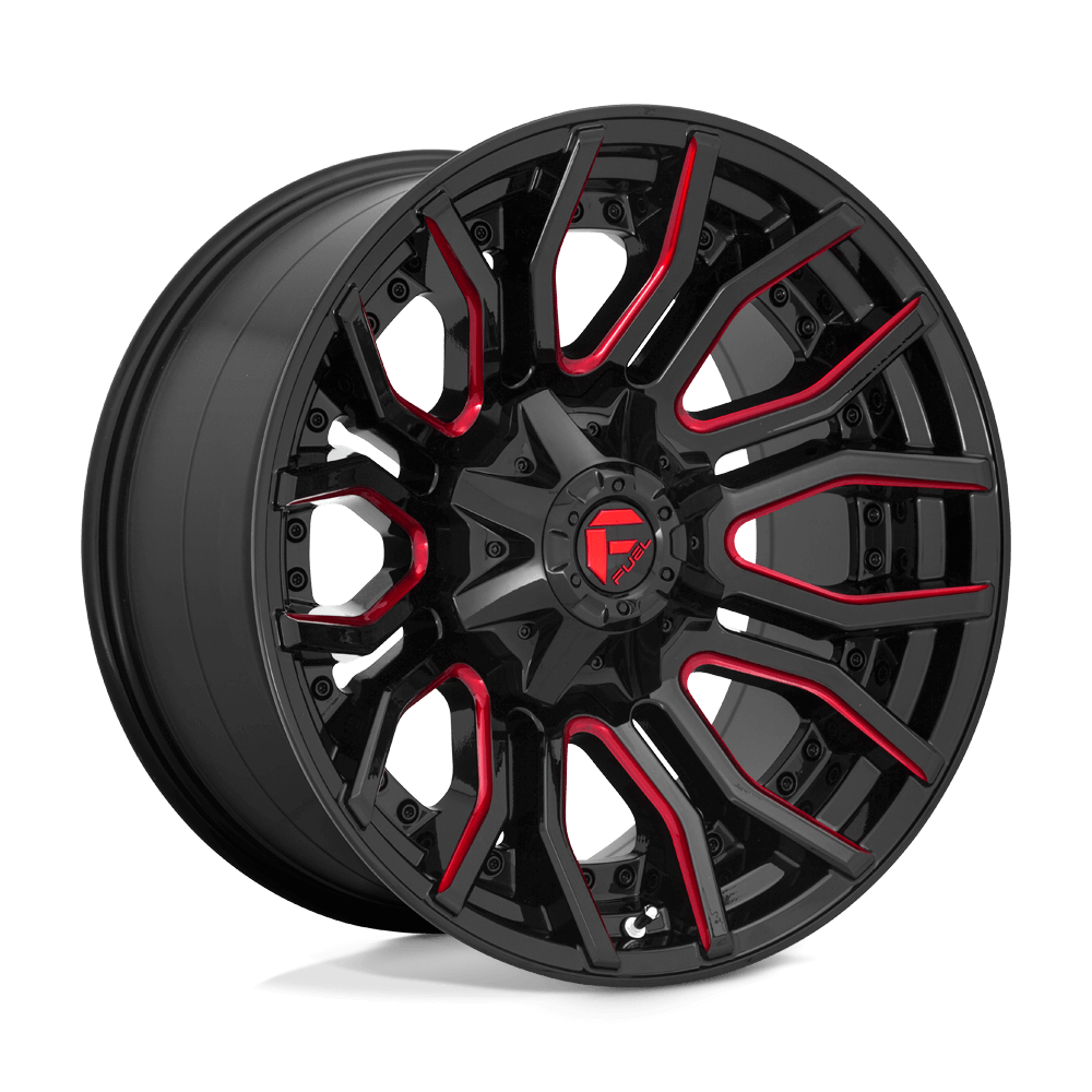 FUEL D712 RAGE Gloss Black Red Tinted Clear
