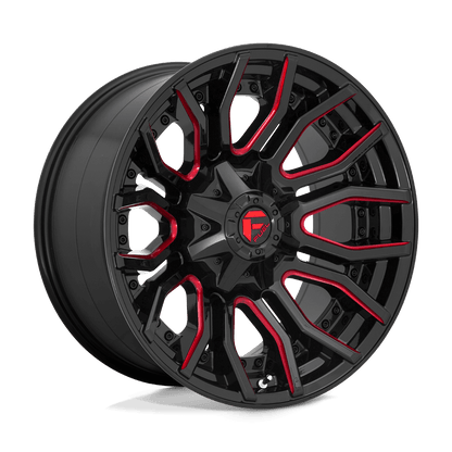 FUEL D712 RAGE Gloss Black Red Tinted Clear