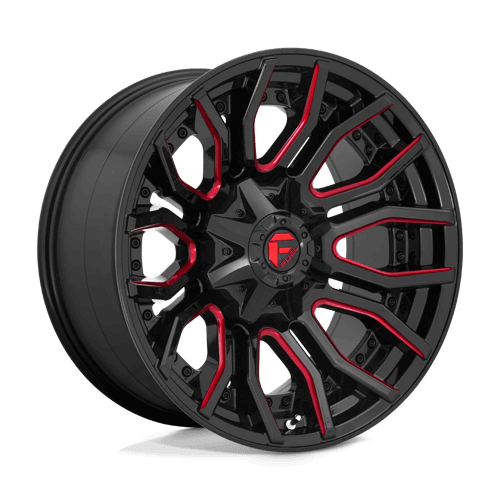 FUEL D712 RAGE Gloss Black Red Tinted Clear