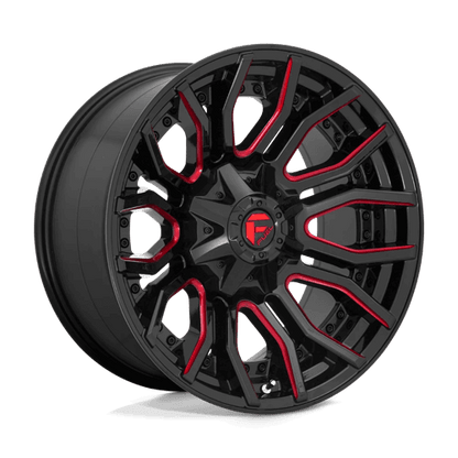 FUEL D712 RAGE Gloss Black Red Tinted Clear