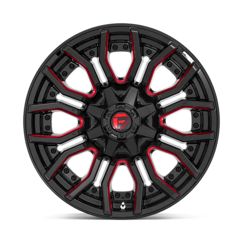 FUEL D712 RAGE Gloss Black Red Tinted Clear