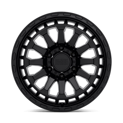 Black Rhino RAID Matte Black wheel with a rugged multi-spoke design and accentuated lip for adventure vehicles.