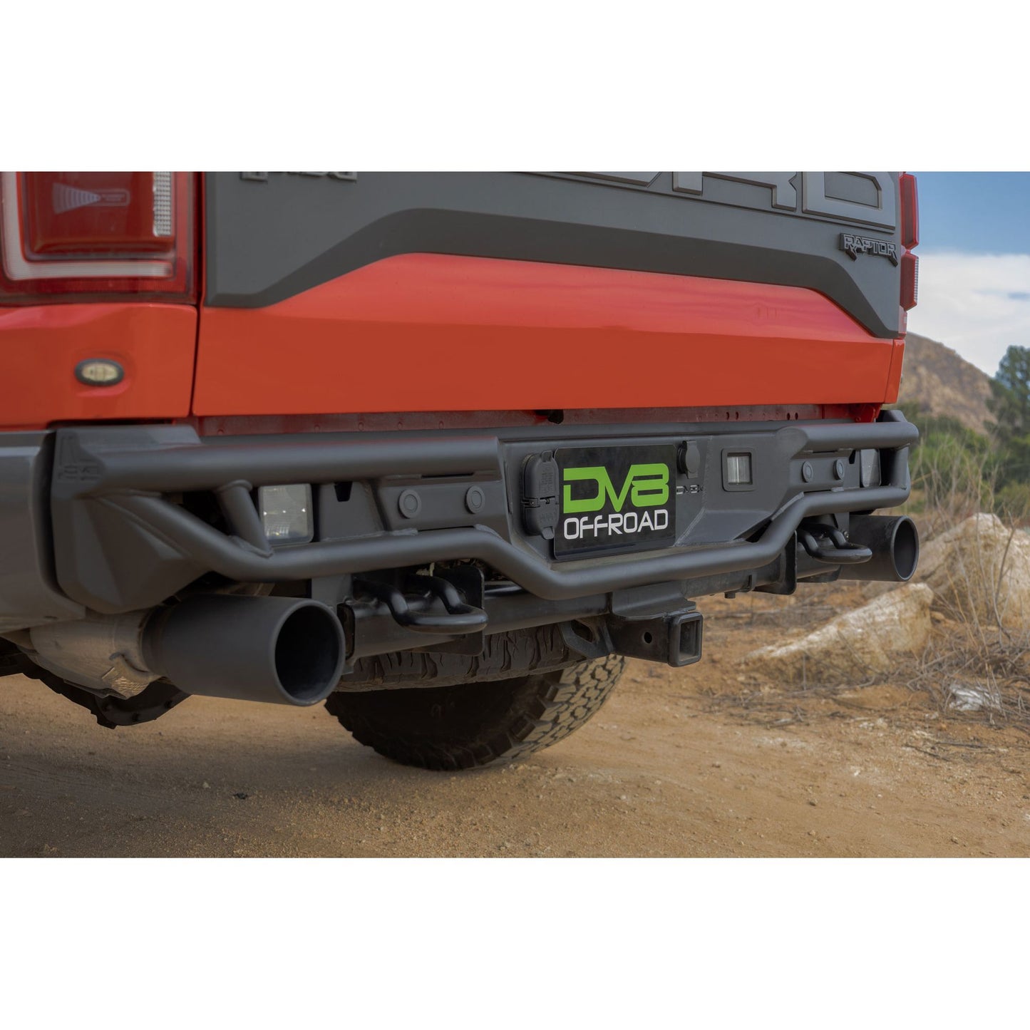 DV8 OFF-ROAD | 2017 2020 Ford F 150 Raptor Tube Rear Bumper  | RBFR1-01