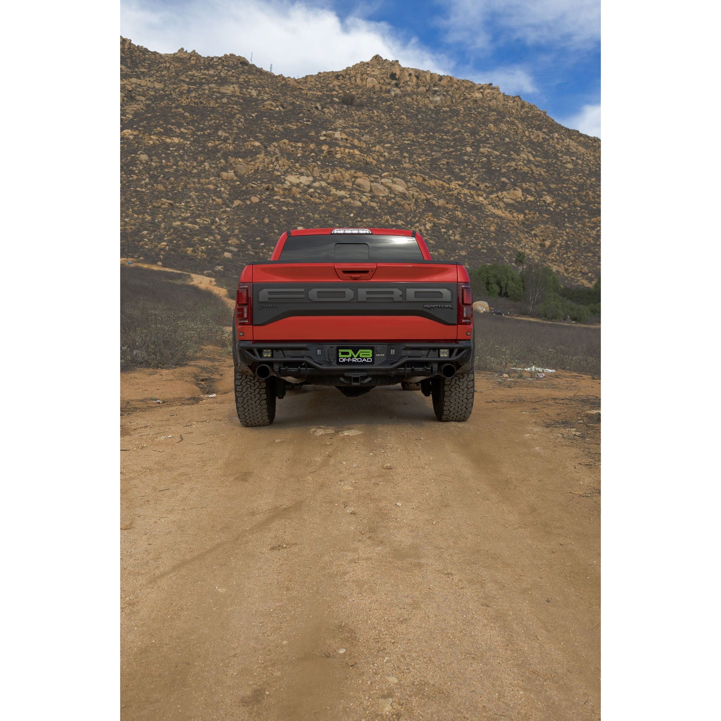DV8 OFF-ROAD | 2017 2020 Ford F 150 Raptor Tube Rear Bumper  | RBFR1-01