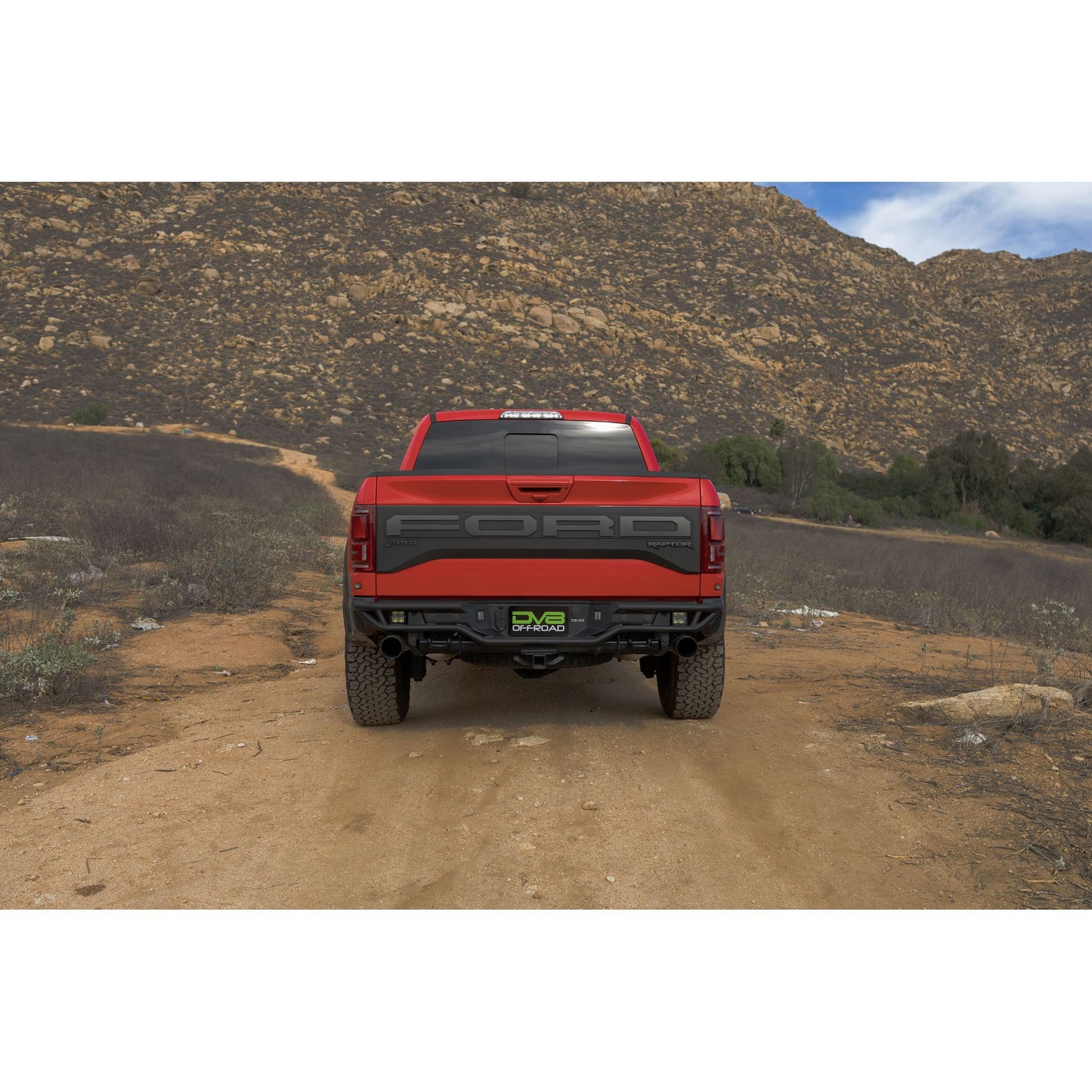 DV8 OFF-ROAD | 2017 2020 Ford F 150 Raptor Tube Rear Bumper  | RBFR1-01