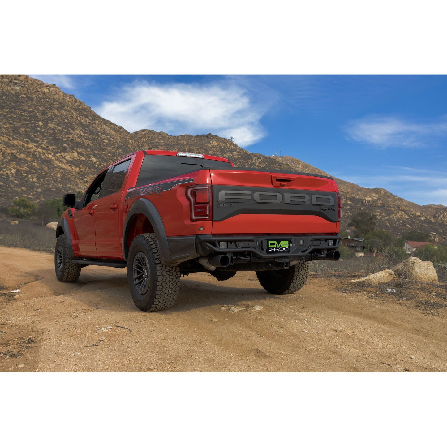 DV8 OFF-ROAD | 2017 2020 Ford F 150 Raptor Tube Rear Bumper  | RBFR1-01