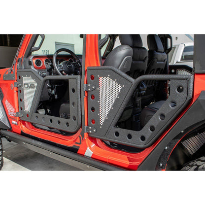 DV8 OFF-ROAD | 2018 2025 Jeep Wrangler JL JLU Gladiator JT Front Rock Doors  | RDJL-01F