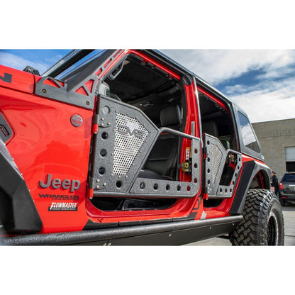DV8 OFF-ROAD | 2018 2025 Jeep Wrangler JL JLU Gladiator JT Front Rock Doors  | RDJL-01F